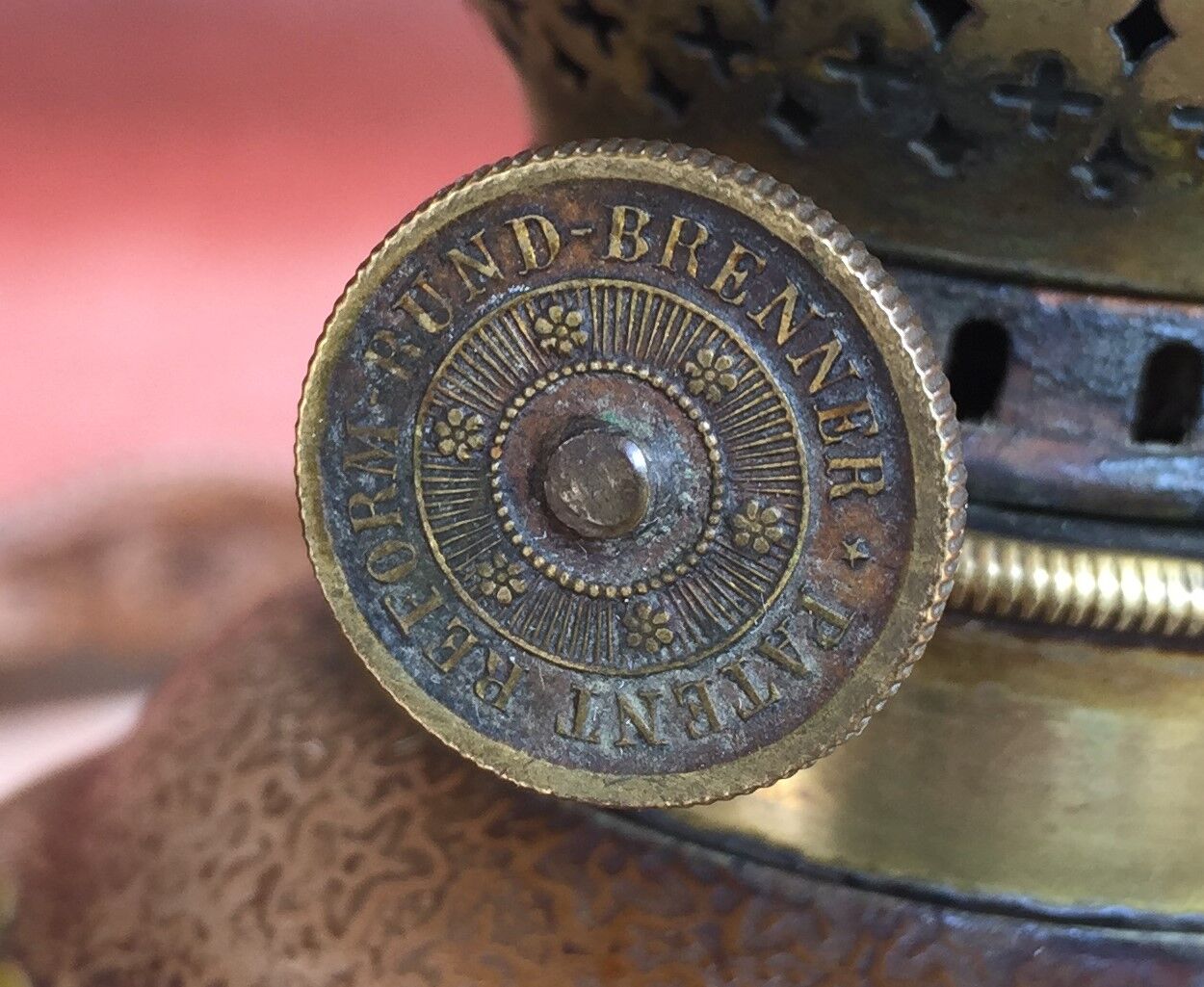 Patent Reform Lamp Rund Brenner, Art Nouveau, 1900, origin Germany