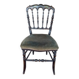 Napoleon III chair in blackened painted wood