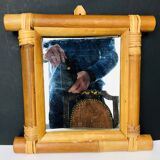 Vintage bamboo mirror