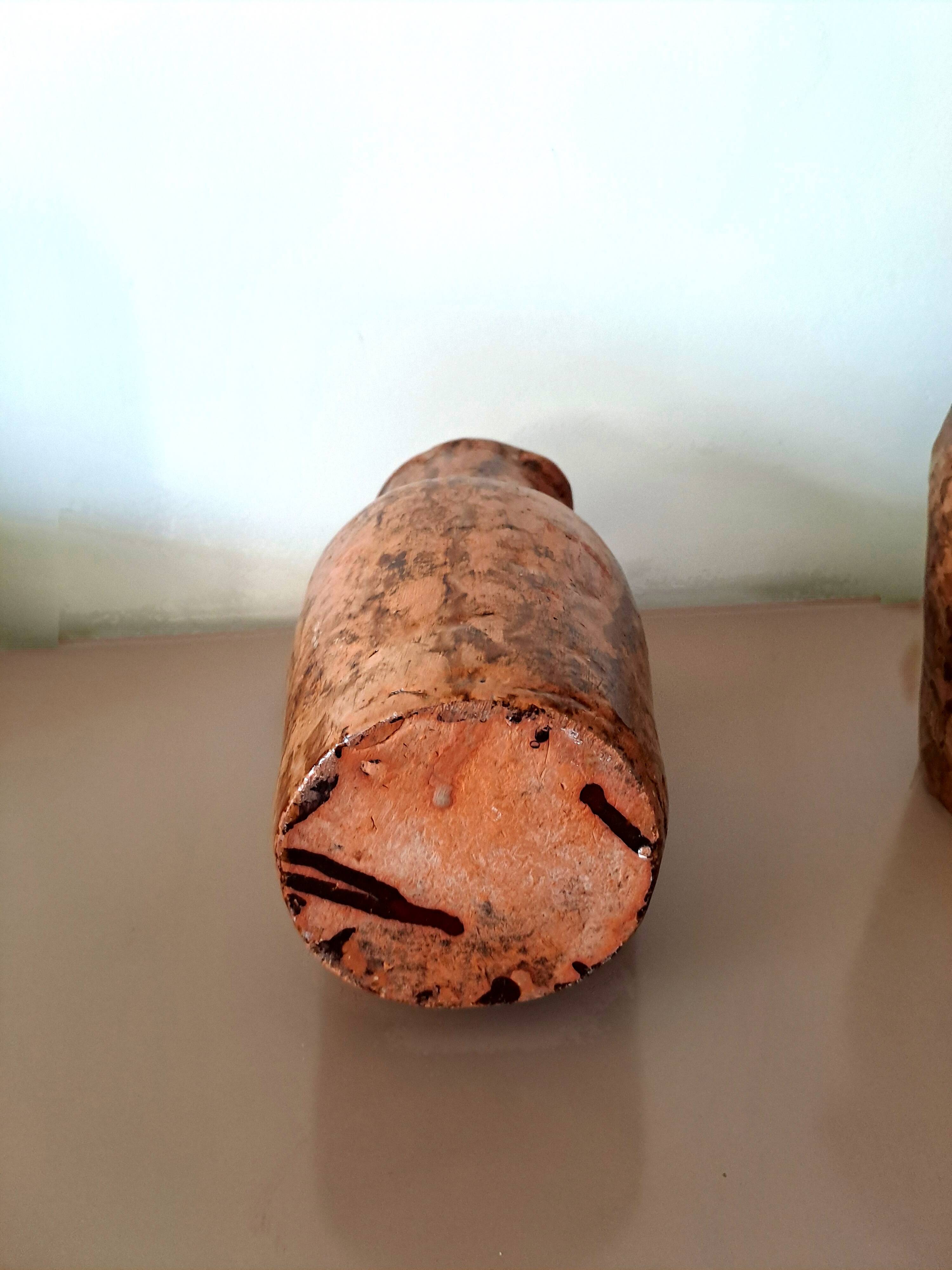 Pair of handcrafted terracotta pitchers – 3 kg each