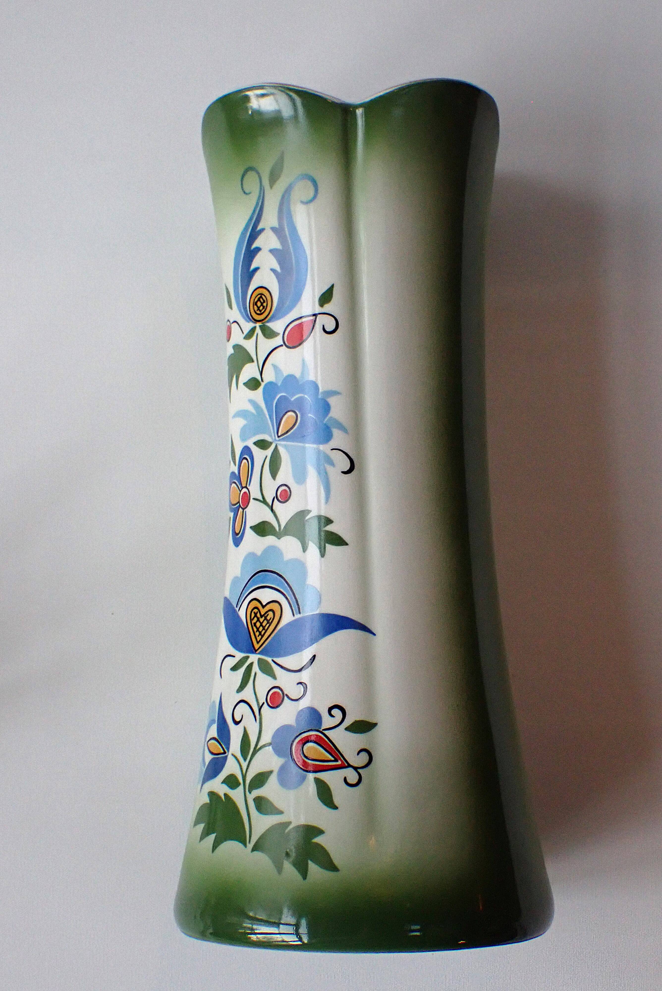 Large ceramic vase - Slavic folk decor - 1980s