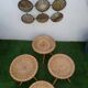 Summer Lounge 4 stools and coffee table Wicker of the 1960s