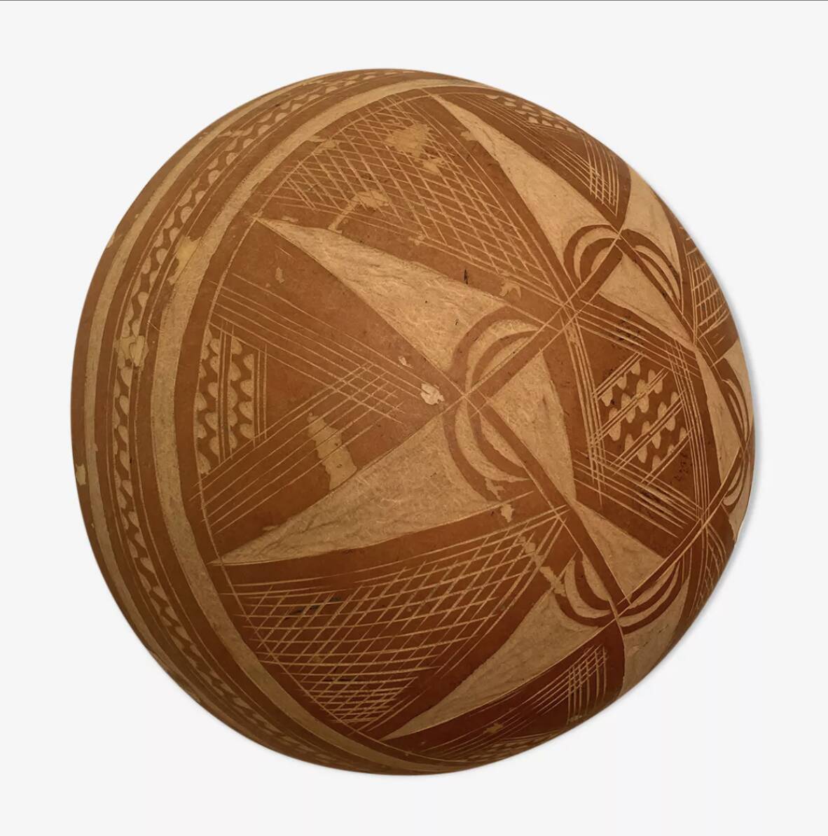 Empty ethnic Tuareg calabash pocket