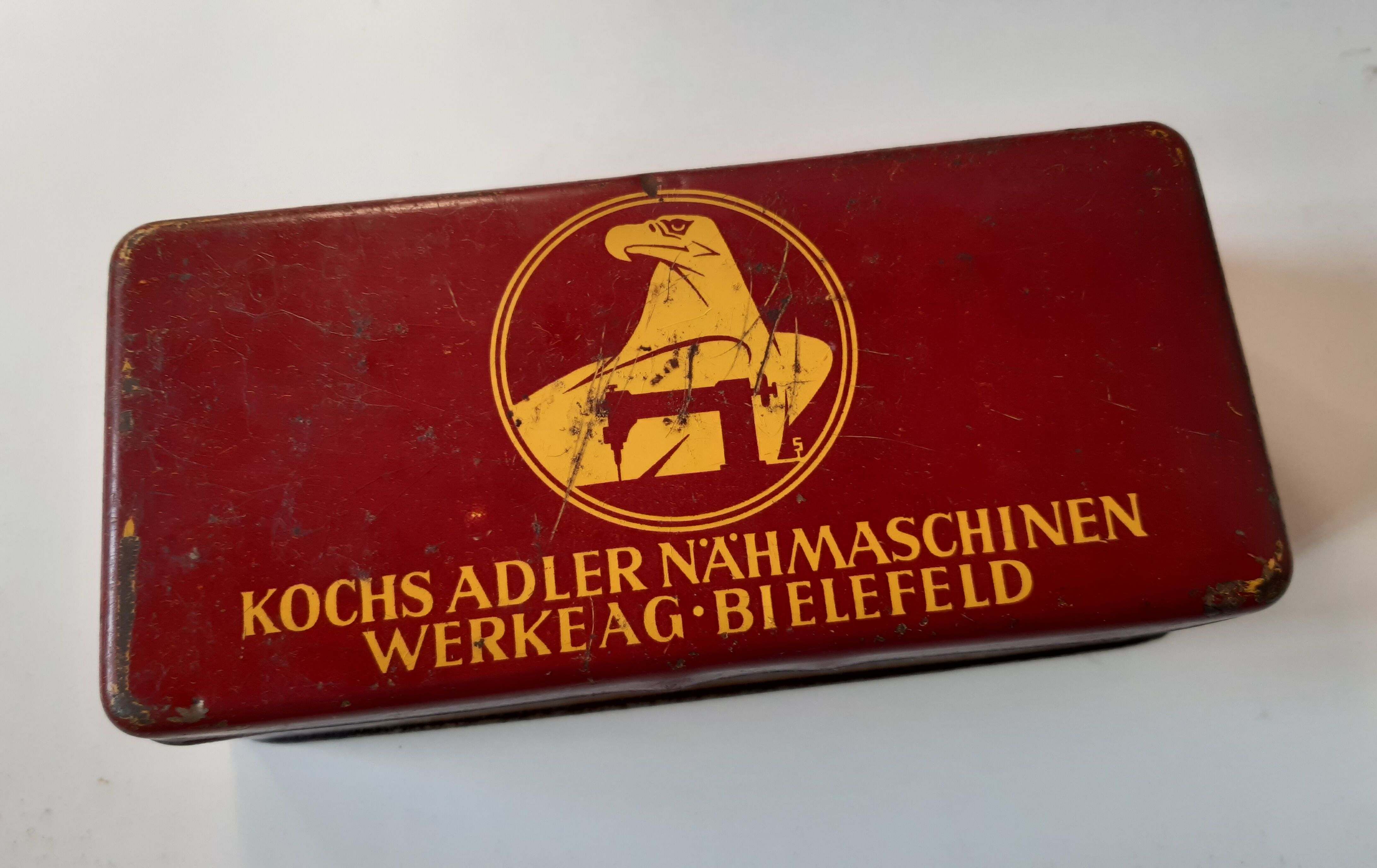 Old German sewing machine box "Kochs Adler Nähmaschinen Werke"