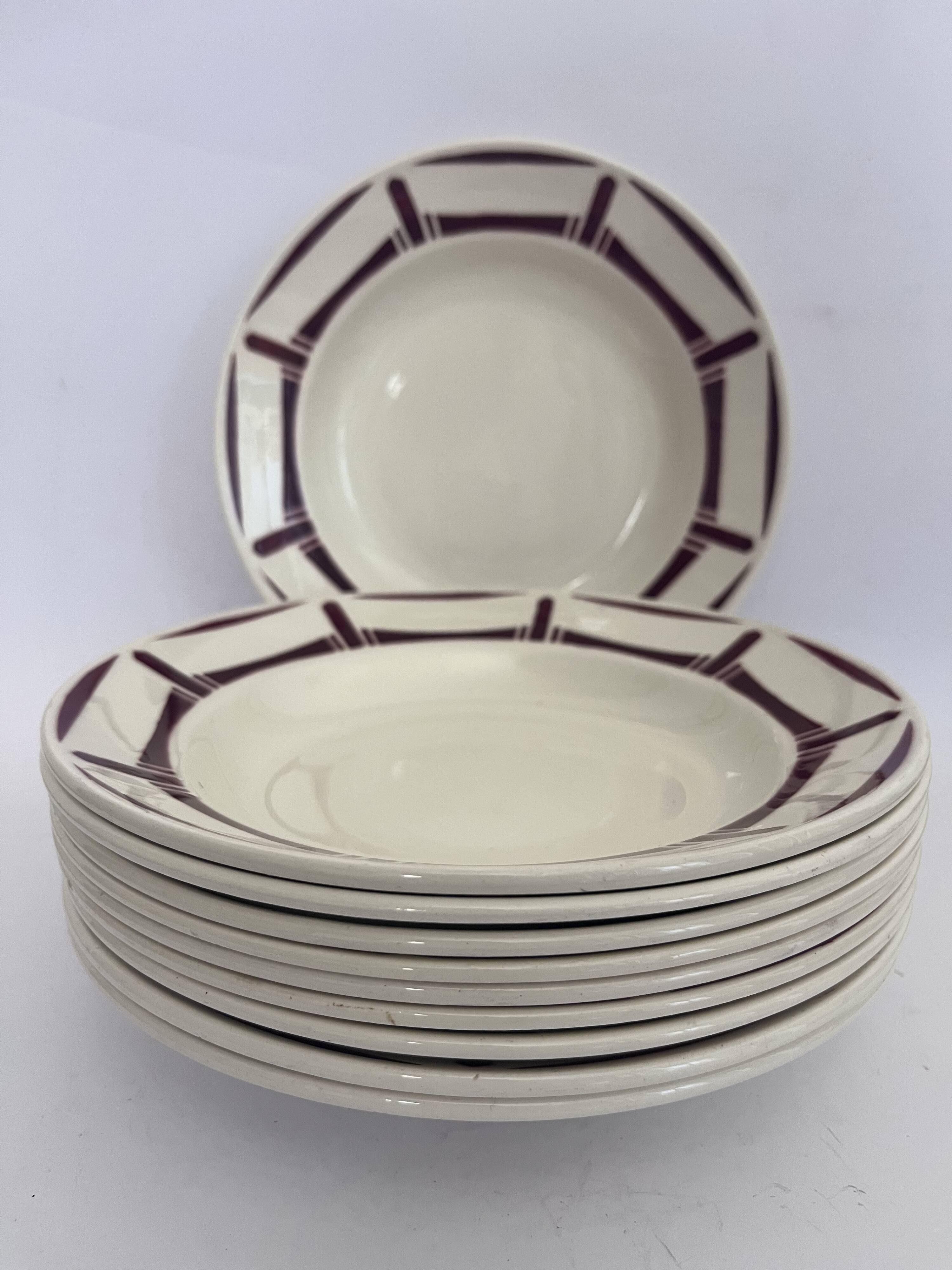10 deep plates - Badonviller, Louise service