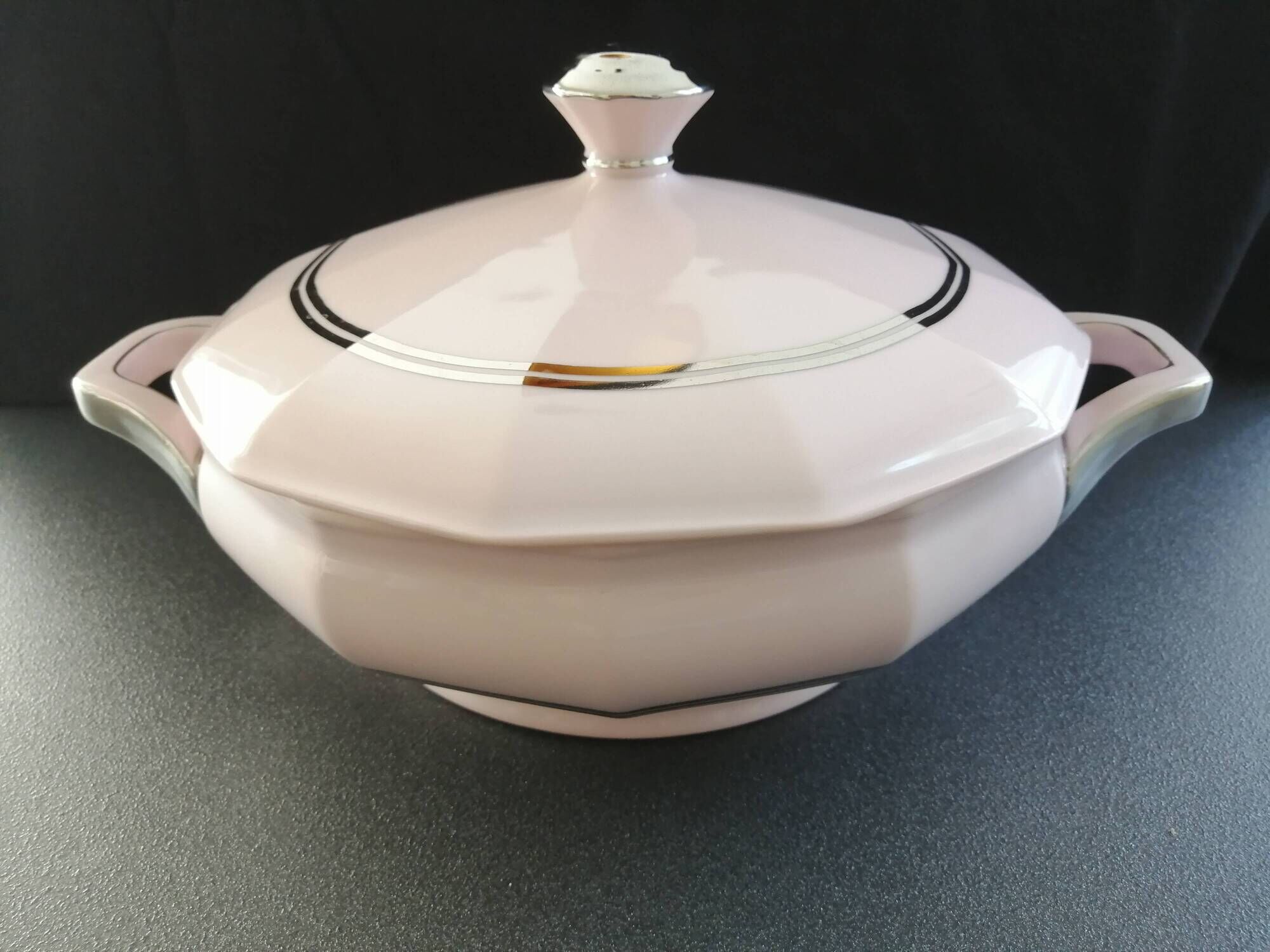 Large Art Deco dinnerware service from the Schlaggenwald Manufacture, vintage