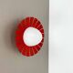 Red opaline glass wall sconces, Italy, 1960s