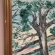 Original Swedish Oil On Canvas – “Tree” By Stig Allan – Vintage & Framed – 74 × 62 Cm