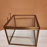 Glass and brass showcase box