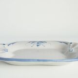 Art Deco French Blue Floral Decor Plate by Allan Eberling, Bo Fajans