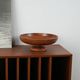 Danish solid teak wood platter on profiled base, 1970s Scandinavian craftsmanship