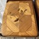 Pair of bedside tables/side tables in Louis XV style marquetry.