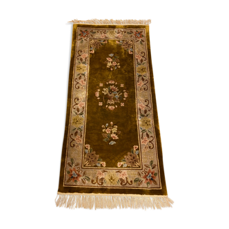 Tapis chinois en soie, 124 cm x 62 cm