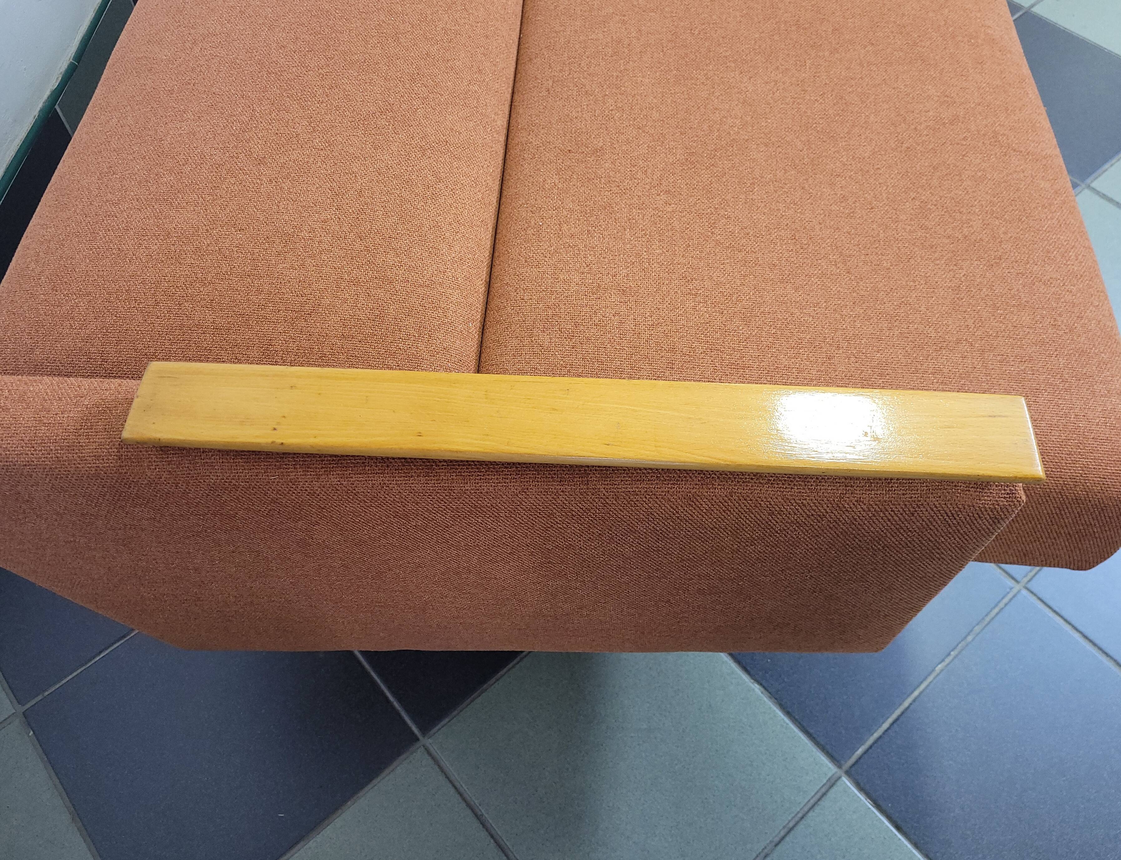 Mier Topolčany Design reclining sofa Czechoslovakia 1960s.