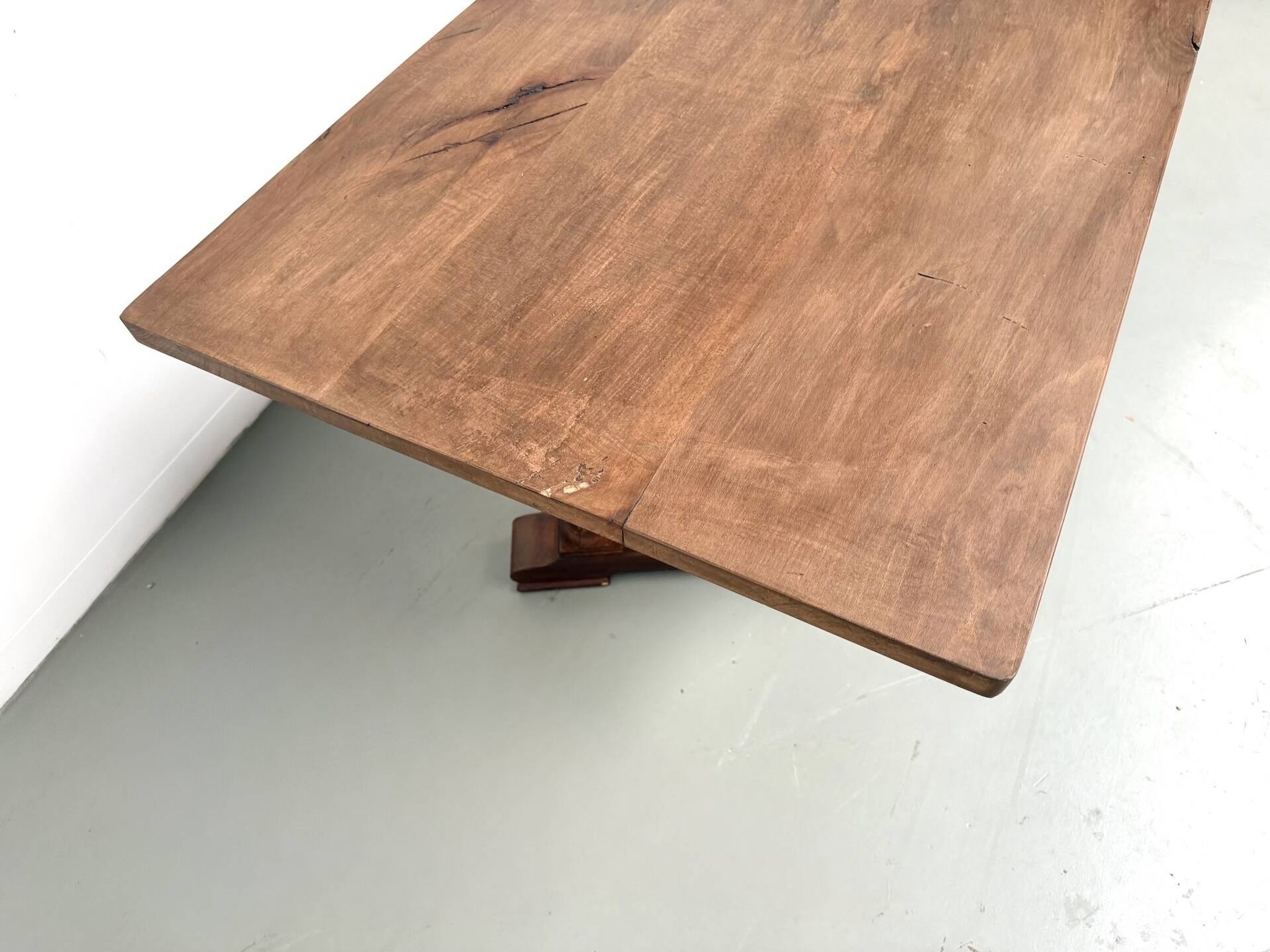 Table de repas ou bureau Art Déco en chêne et hêtre – Années 1930