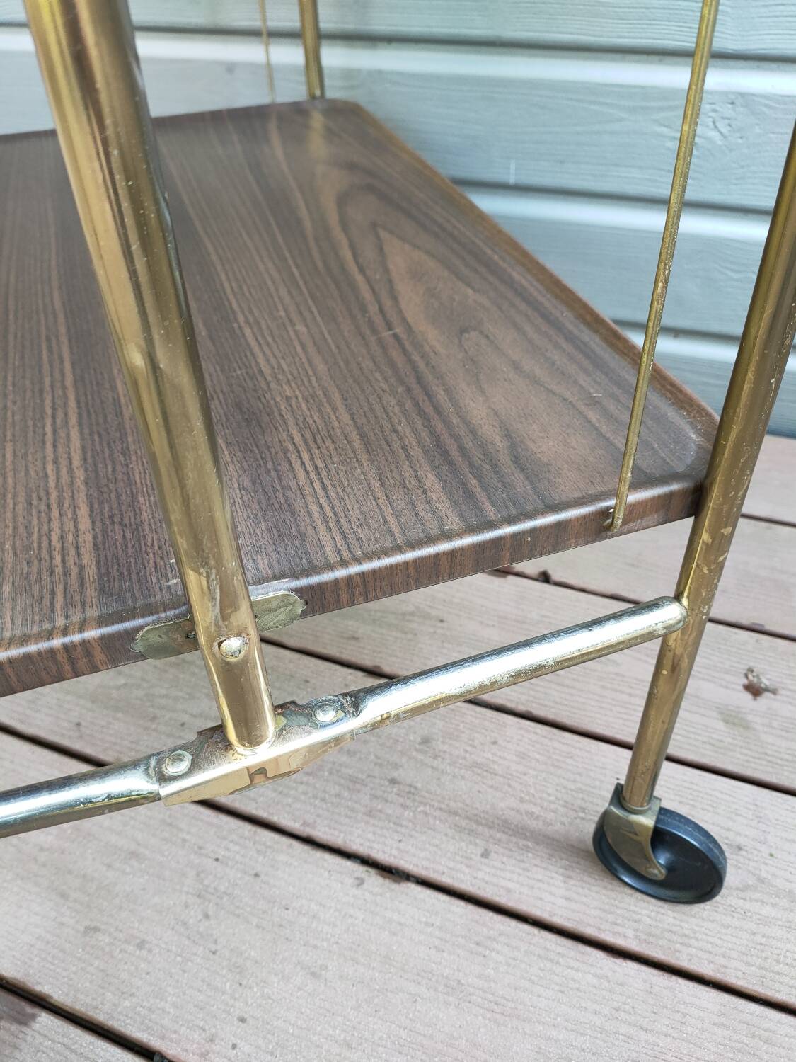 Vintage folding serving trolley