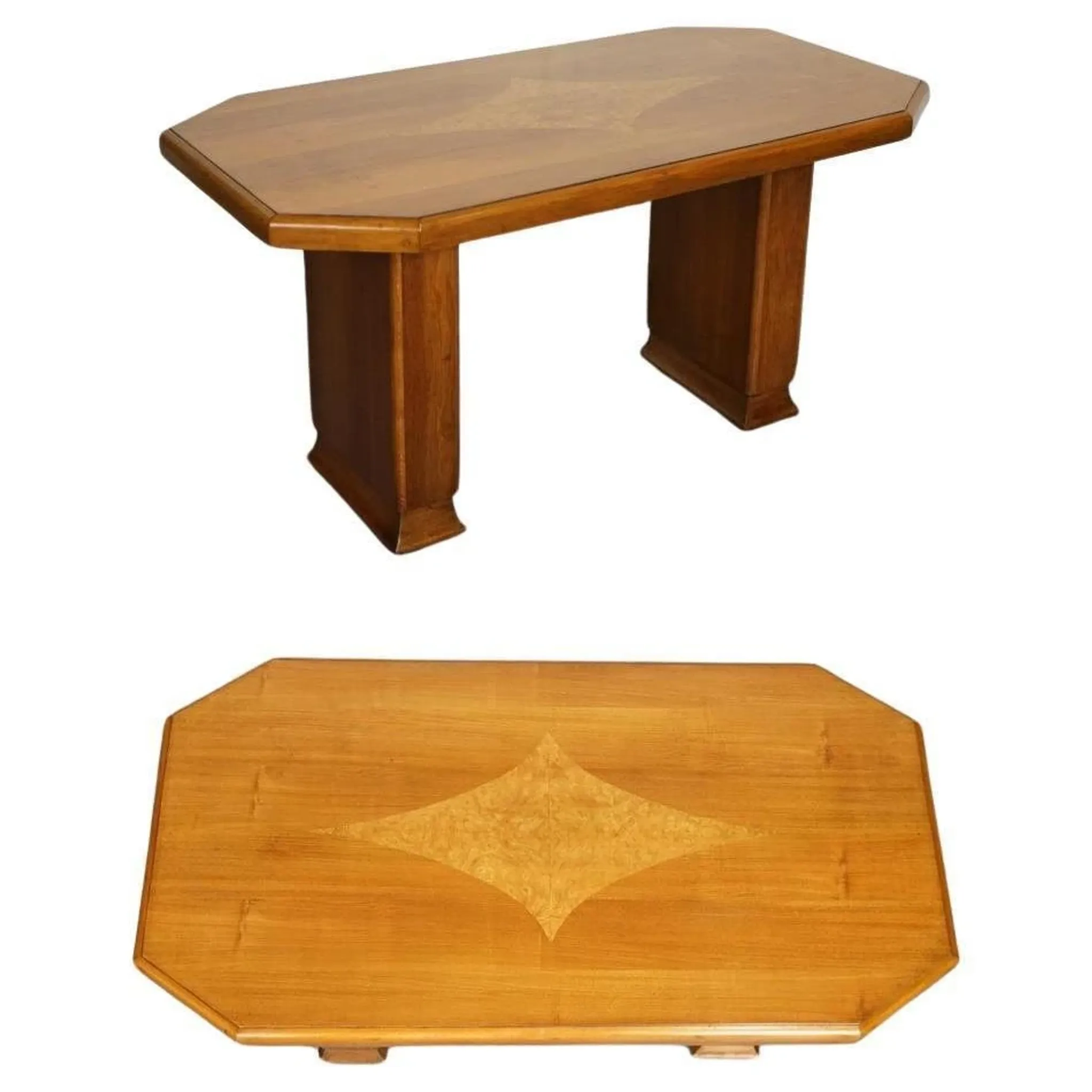 Vintage Art Deco Dining Table in Walnut