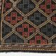 6x9 Pale Red & Yellow Geoemtric Kilim Rug, Handwoven Wool Antique Carpet