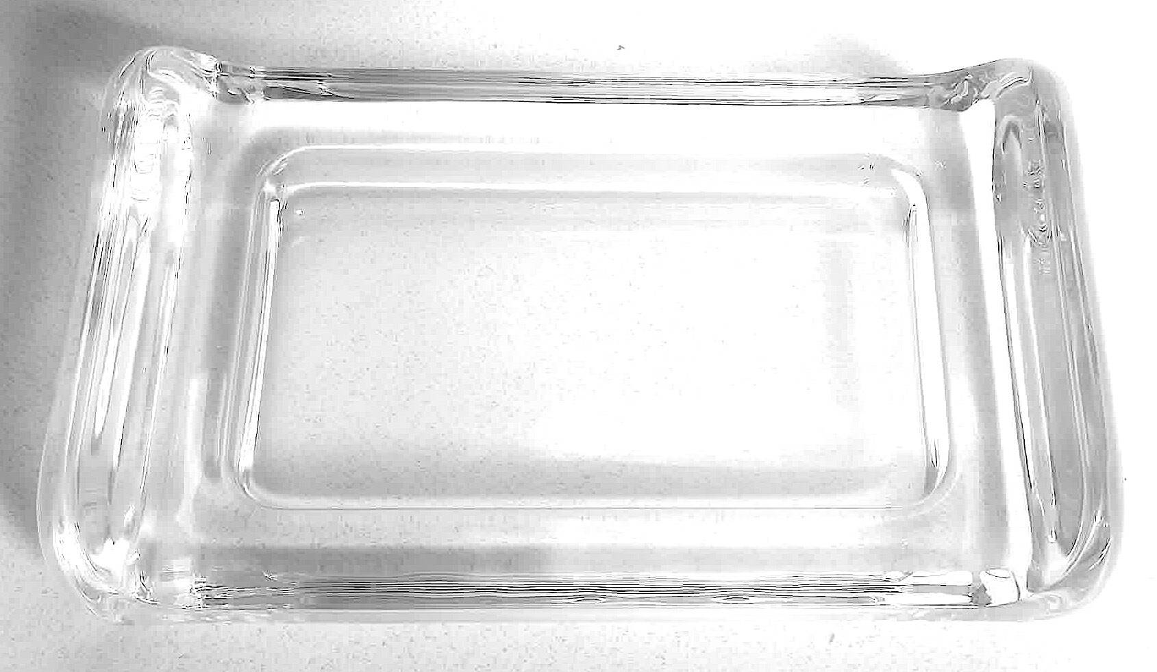 Crystal catchall 1960s Width 17.5 cm