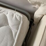Convertible armchair linen wrinkled calvi