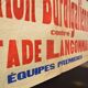Affiche "Match de Rugby" ville de Langon années 1930