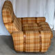 Vintage 1970s armchair in beige, orange, and brown tweed