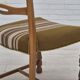 1970s, set of 4 Danish dining chairs in oak wood, green furniture wool.