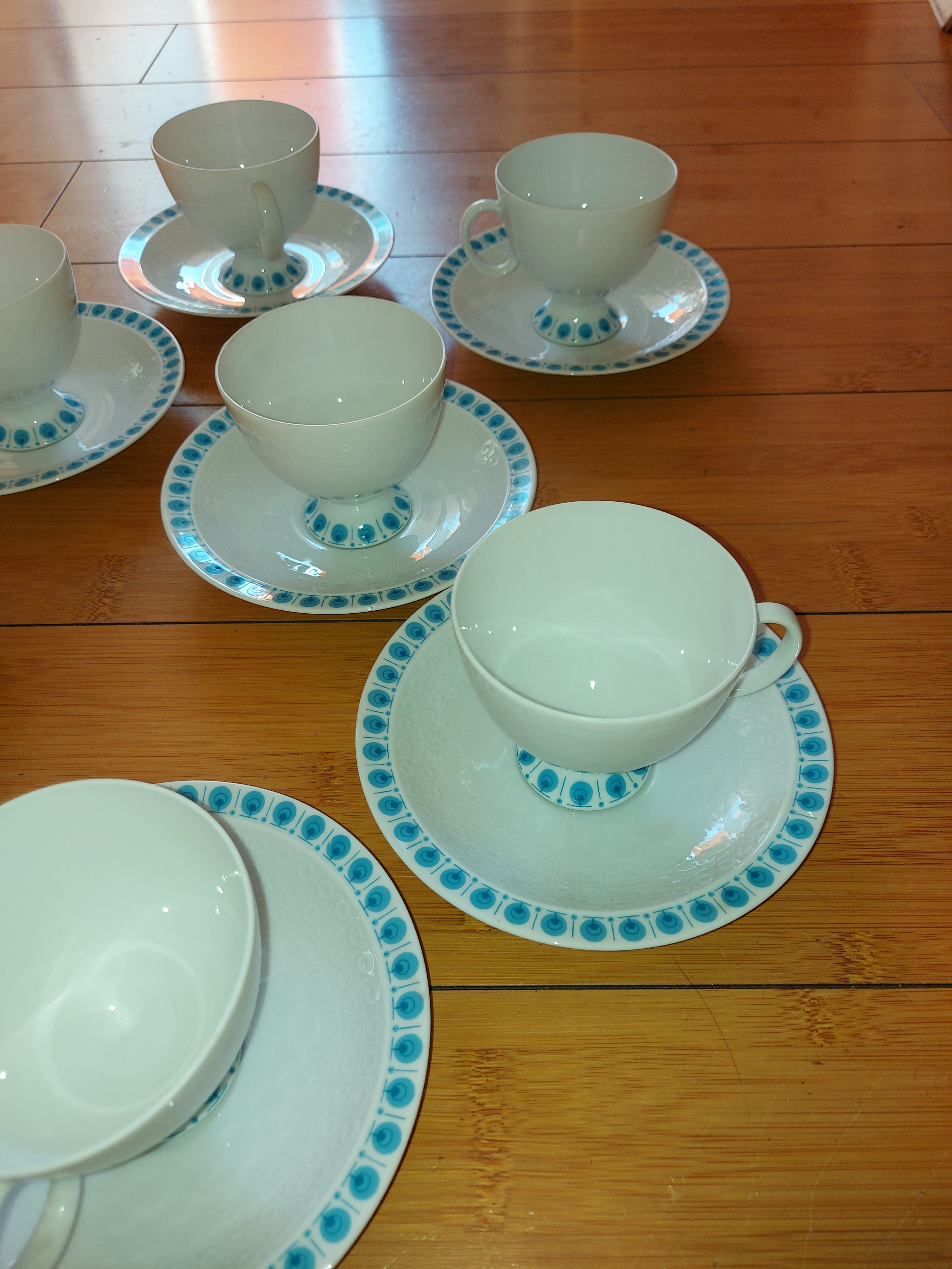 Coffee service, chocolate 8 pieces porcelain, Kaiser