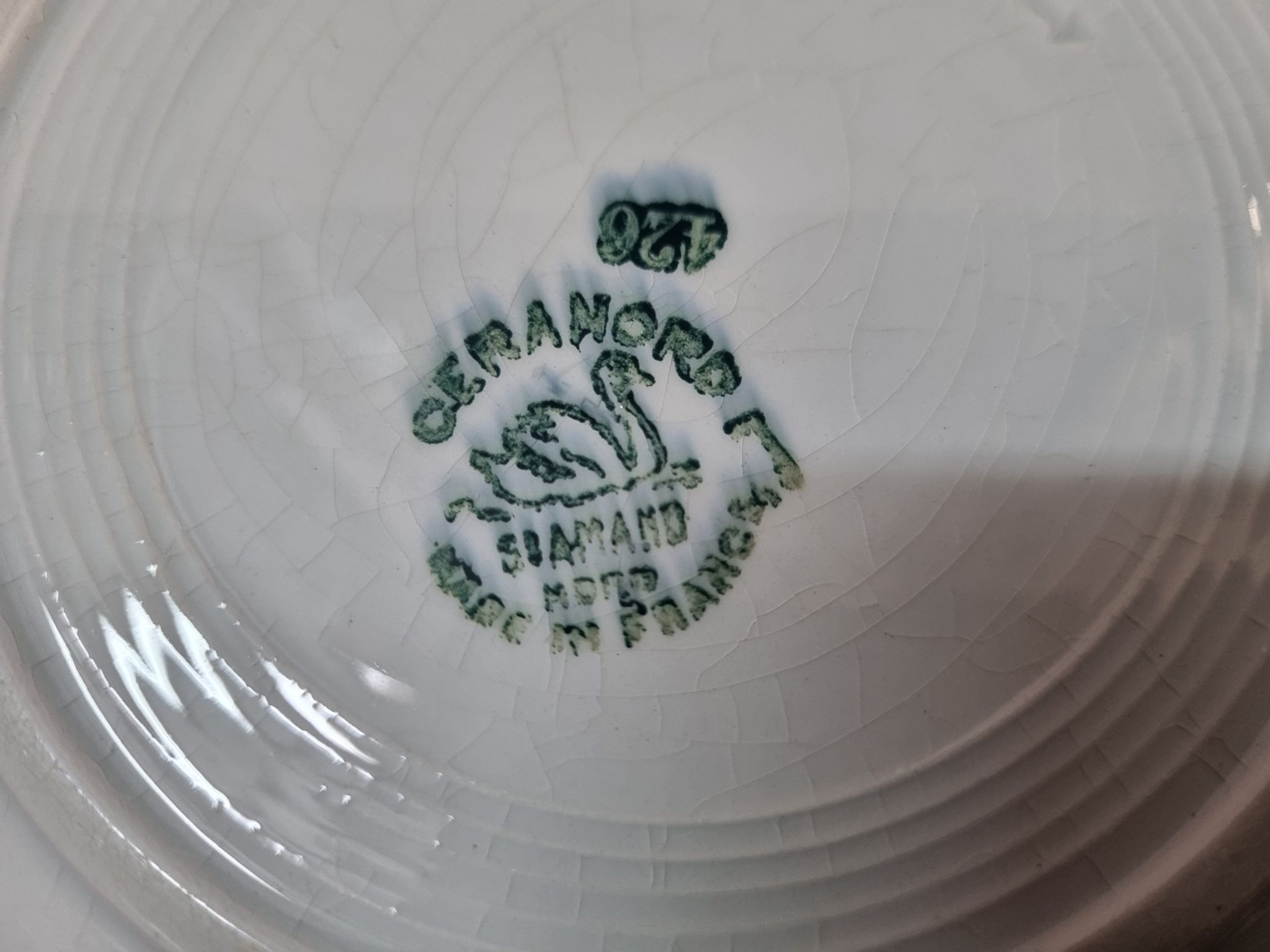 Earthenware plates nineteenth, Céranord St Amand