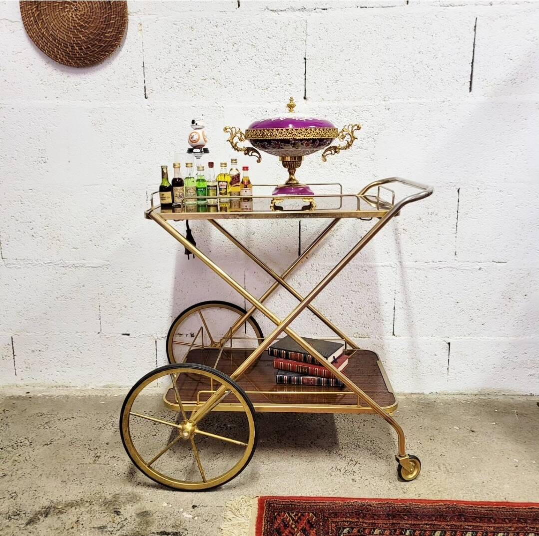 Relaxdays Desserte de Cuisine, Chariot Service métal et Design Effet