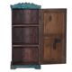 Indian buffet antique blue wardrobe teak wood patina and original piece