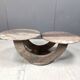 Vintage two tier marble coffee table, 1970s