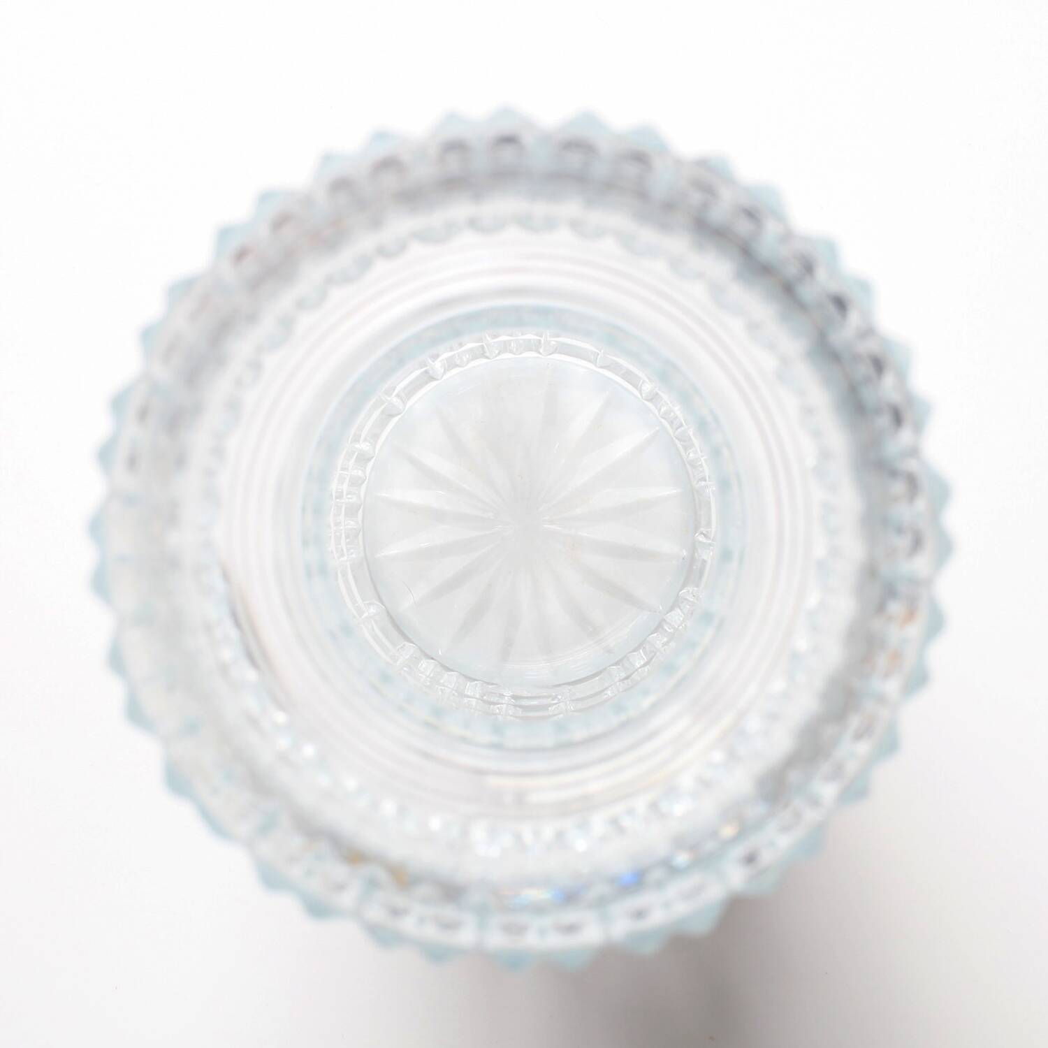 Mid-century Large Vase / Vintage Tall and Solid Clear Crystal Vase / 1960s