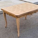 Louis XV extendable dining table, renovated, oak, 120-200cm, 19th century.