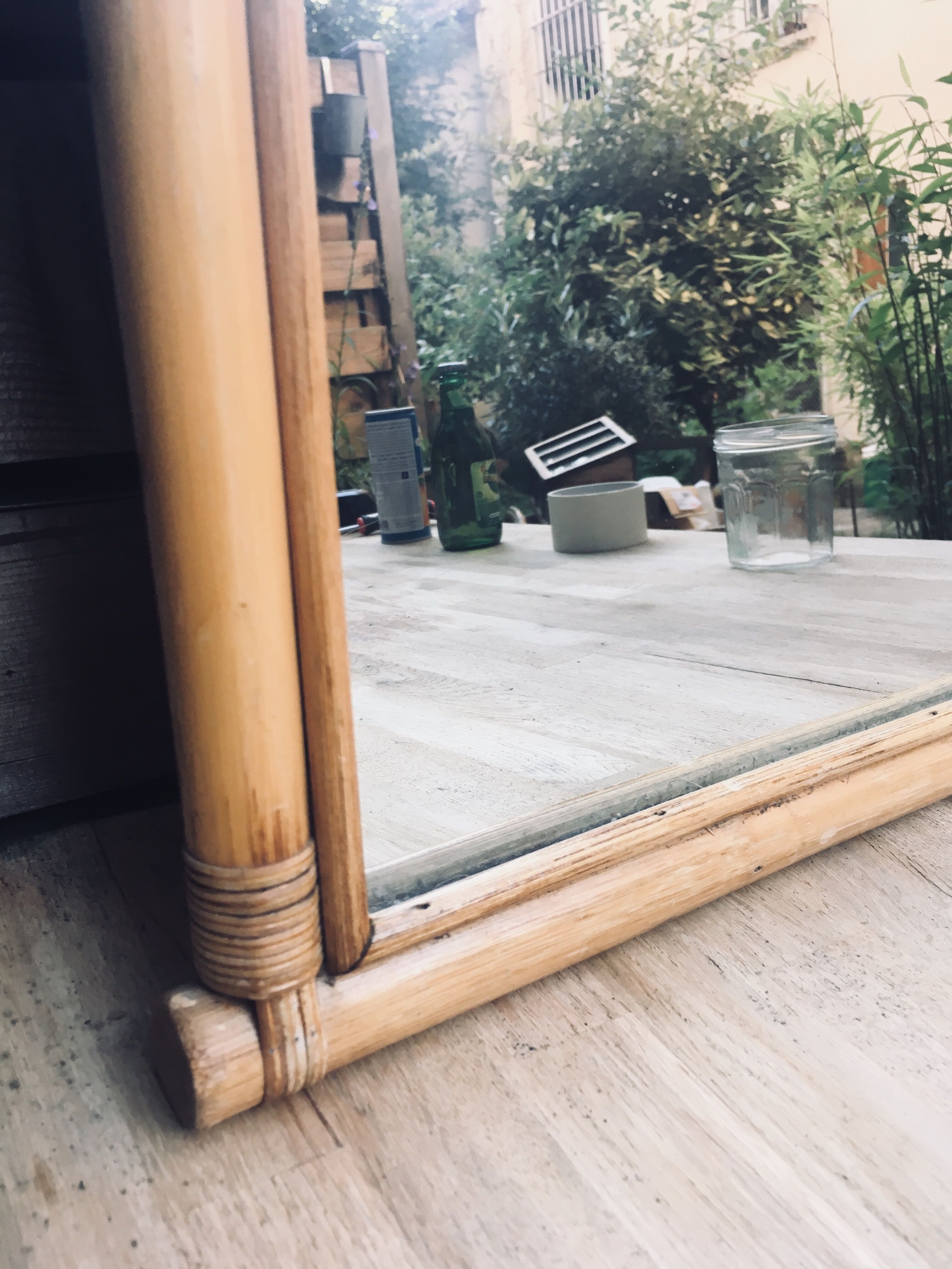 Bamboo arcade mirror 38x96cm