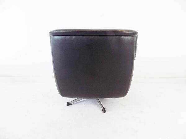 fauteuil En cuir noir Esa 802 Par Werner Langenfeld