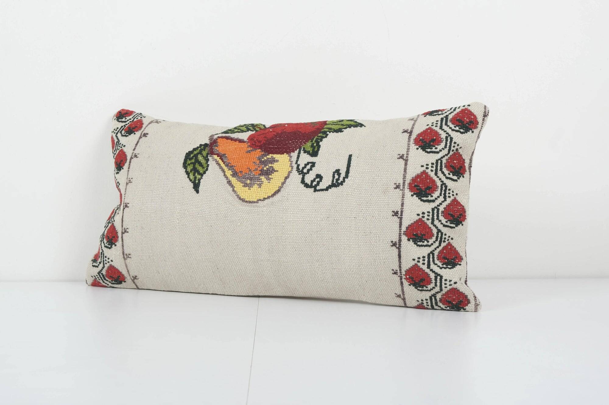Vintage kilim cushion cover 28x56 cm