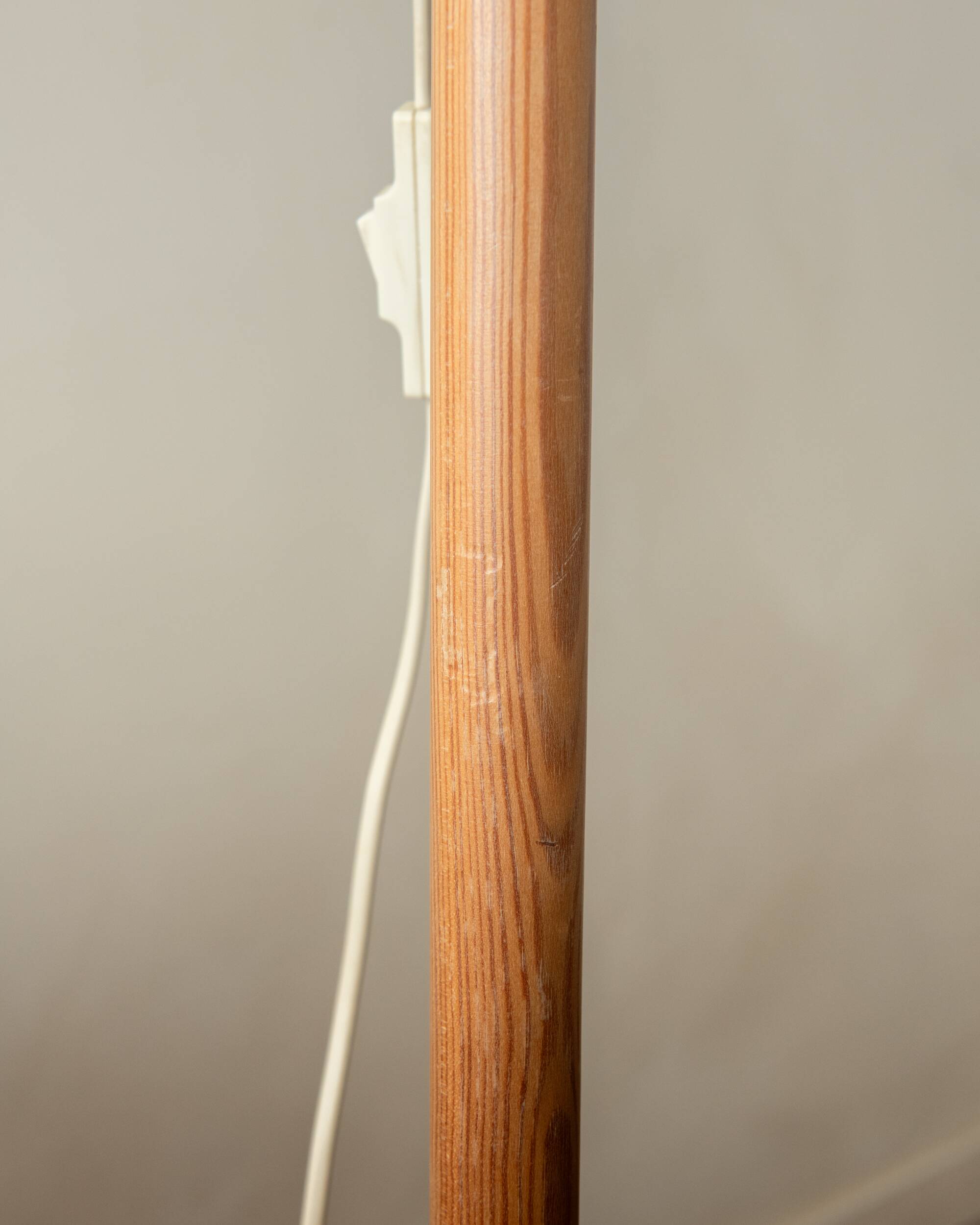 Vintage Danish Pine Adjustable Floor Lamp by +LYS Denmark, 1960s