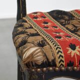 Antique French Napoleon III Chair Inlaid with Mother-of-Pearl