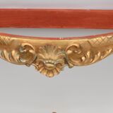 Rocker-style gilded wooden console