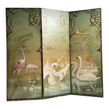 Art nouveau antique room divider