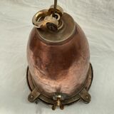 Industrial copper hanging lamp around the 1950