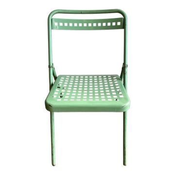Chaise de jardin en tôle perforée 1950