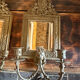 Pair of antique mirror candle holders in Louis XVI / Napoléon III style.
