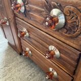 Art Deco sideboard in wood and marble