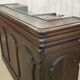 Early 20th-century oak bar counter with period zinc and tin cladding.