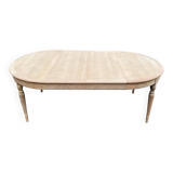 Louis Philippe round extendable dining table, restored, 19th century, 210cm