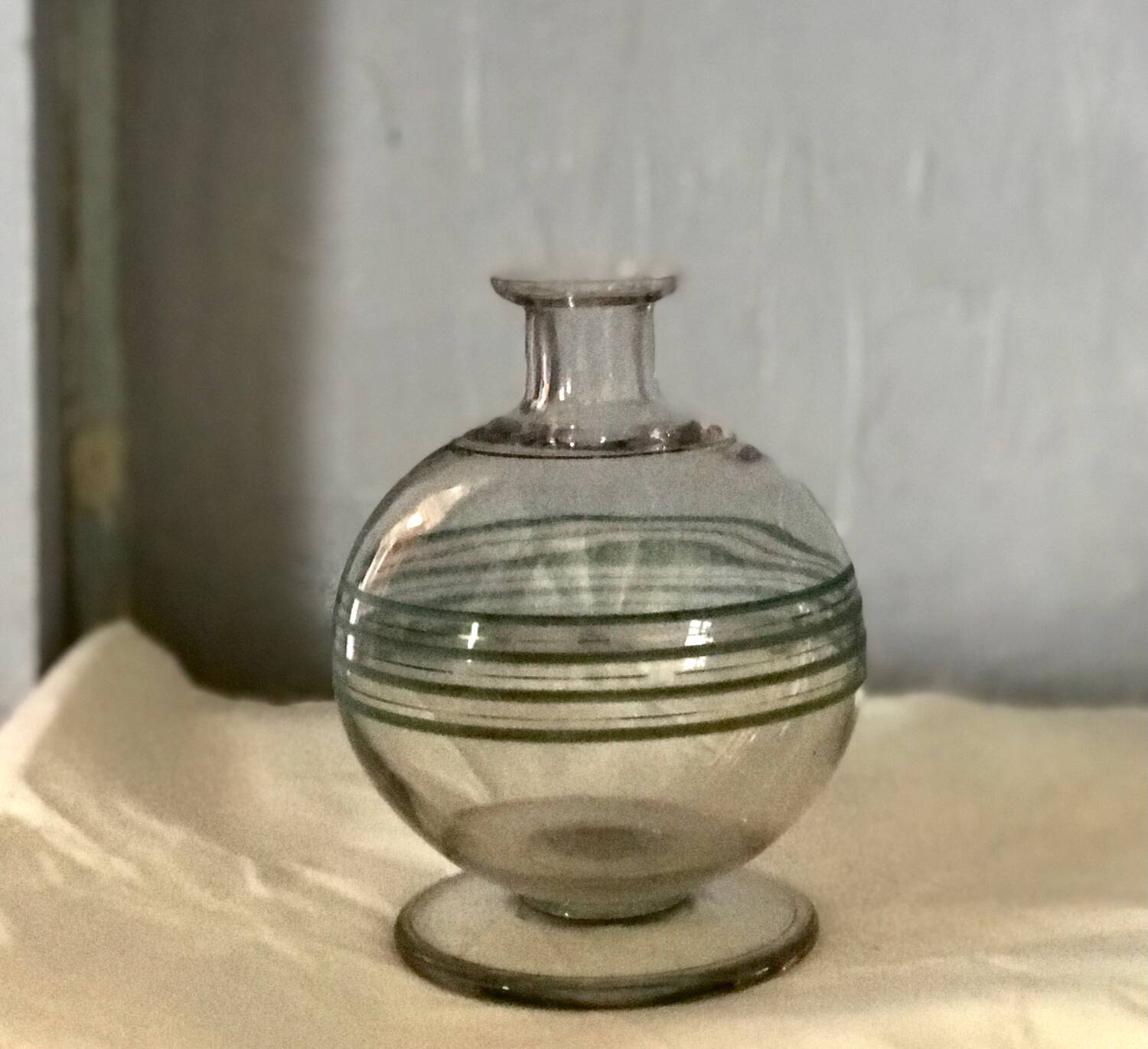 Art Deco carafe with gold trim