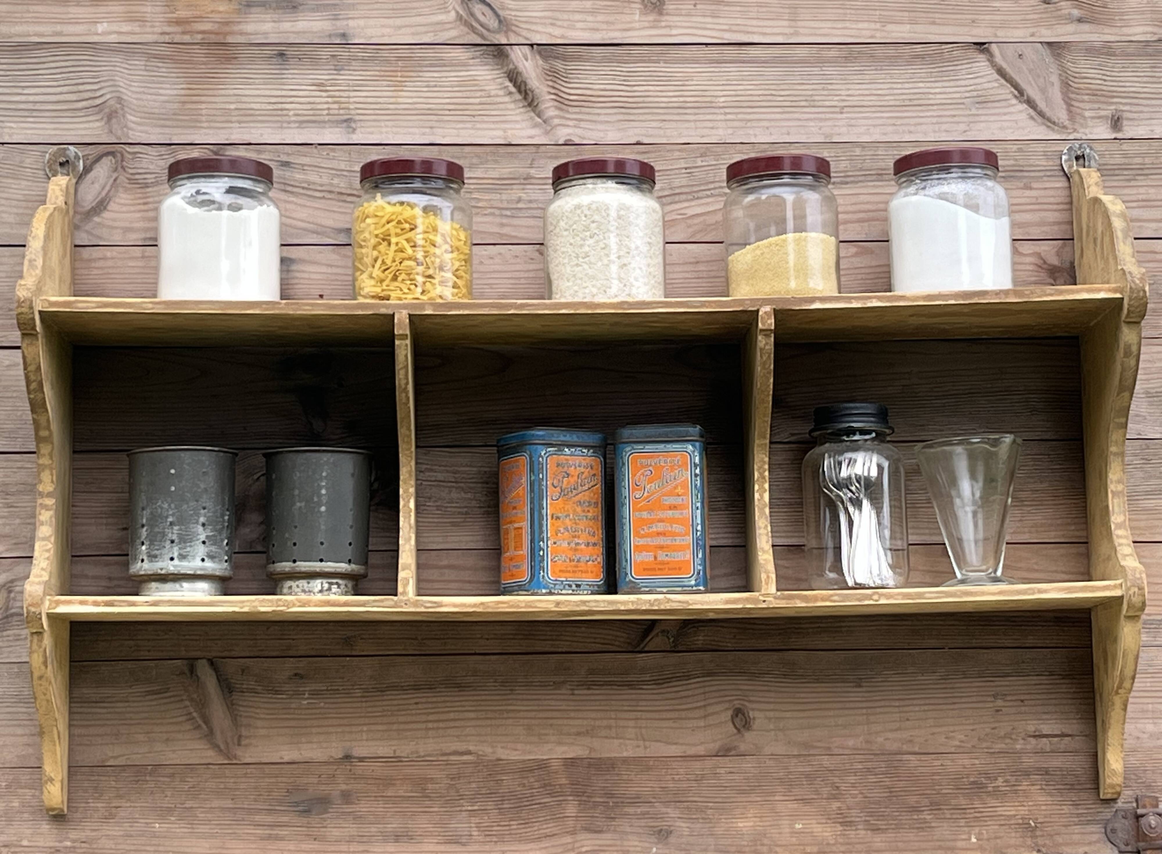 Large wall shelf, country style