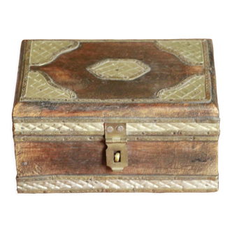 Wooden and brass box